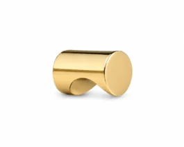 Cylinder møbelknop i lakkeret poleret messing Ø12 mm. K20001710