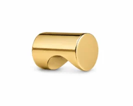 Cylinder møbelknop i lakkeret poleret messing Ø18 mm. K20001712