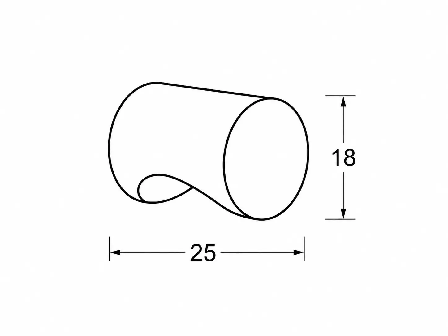 Cylinder møbelknop i nikkel satin Ø18 mm. K20001716 - Billede 2