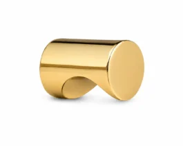 Cylinder møbelknop i lakkeret poleret messing Ø21 mm. K20001713
