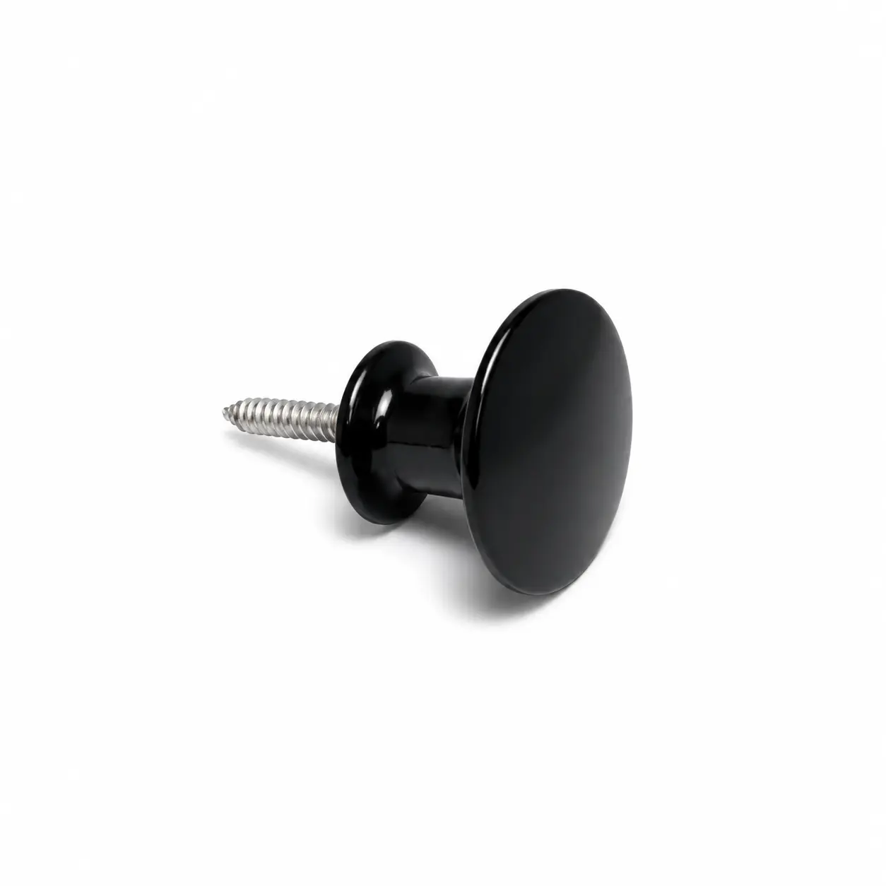 Møbelknop i sort bakelit Ø32 mm. K20001652