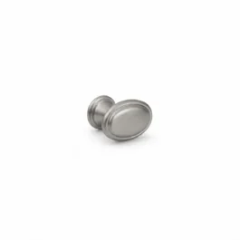 Oval møbelknop i mat nikkel satin Ø30 mm. K20001787