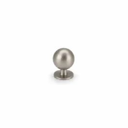 Rund møbelknop i nikkel satin mat 15 mm. K20001778