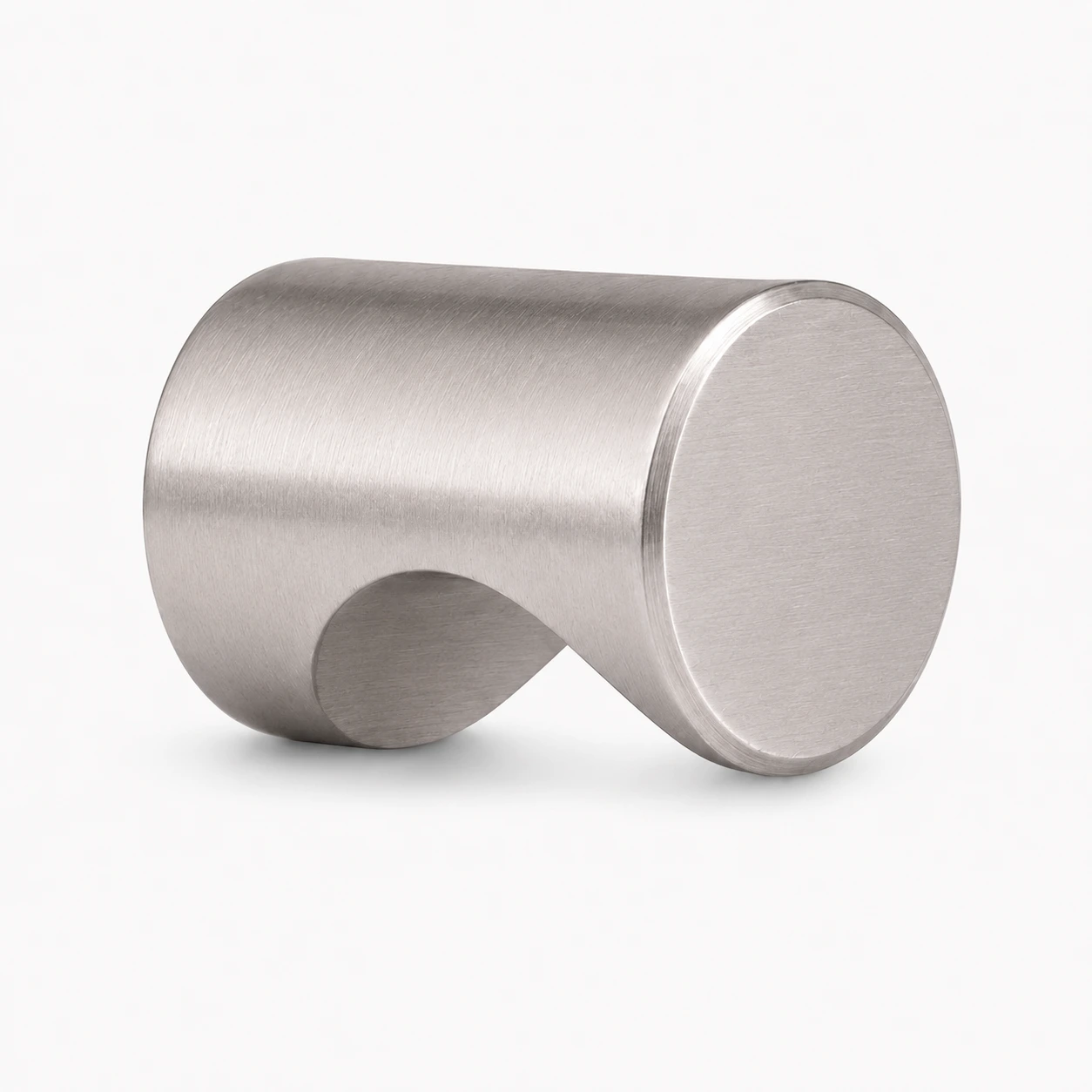 Cylinder møbelknop i nikkel satin Ø21 mm. K20001717