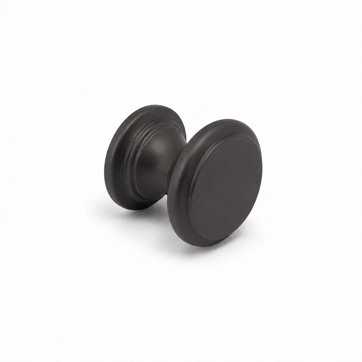 Møbelknop i oxideret mat sort Ø21 mm. K20002263
