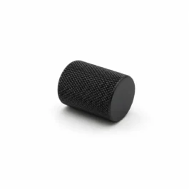 Møbelknop i mat sort Ø17 mm.