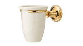 Søe-Jensen tandkrus i keramik med vægophæng i messing. 3100015