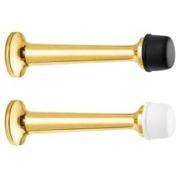 Dørstopper i lakeret poleret messing til væg. 78 mm. K23002641