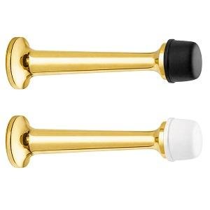 Dørstopper i lakeret poleret messing til væg. 78 mm. K23002641