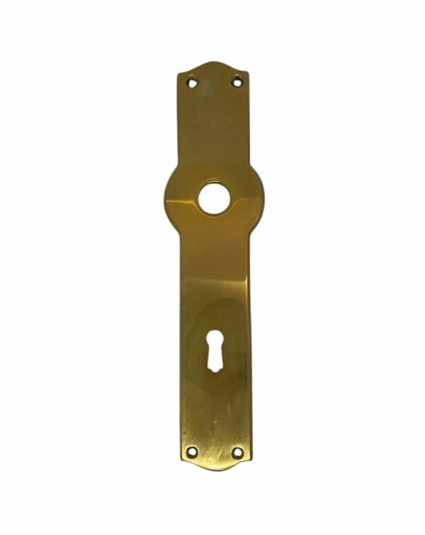 Langskilt med nøglehul i ubehandlet messing 210 mm. Hauser Søe-Jensen. 1300-024