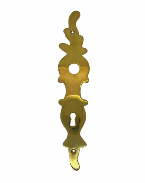 Langskilt med nøglehul i ubehandlet messing 245 mm. Morosini Søe-Jensen. S1300-056