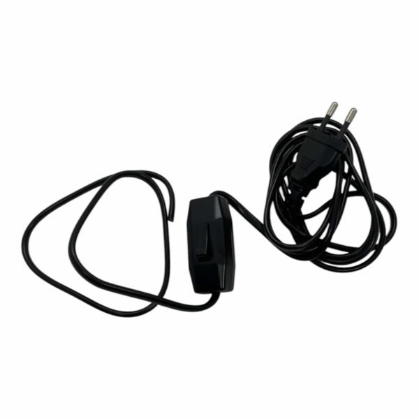 Gennemgangsafbryder sort med 2 meter ledning. E10002552