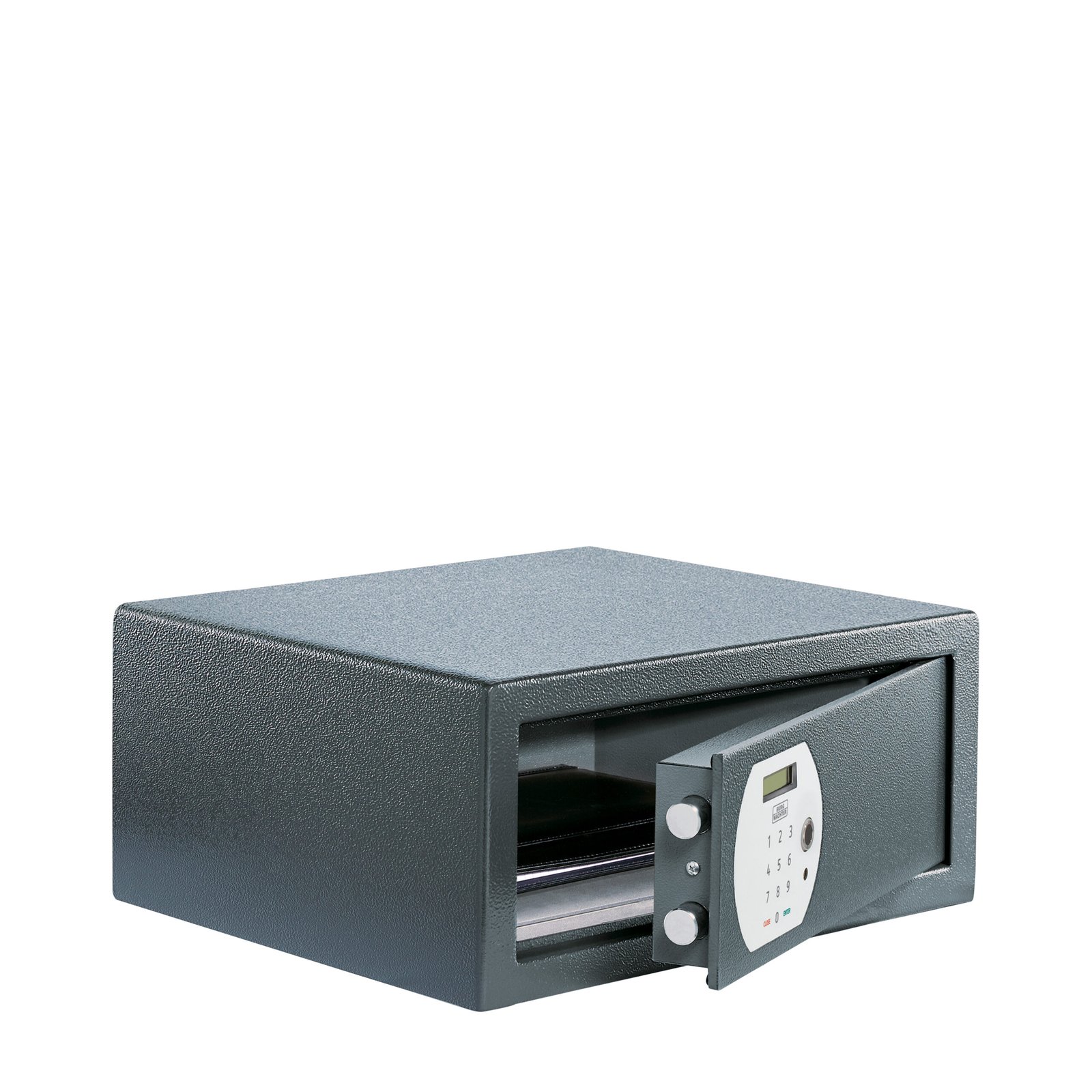Værdiskab til laptop og A4 dokumenter med fingeraftryk og elektronisk kodelås – 200 x 445 x 380 mm