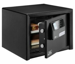 Værdiskab med elektronisk kodelås og brandbeskyttelse – 320 x 435 x 380 mm