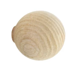 Møbelknop i lys asketræ Ø32 mm. B40006