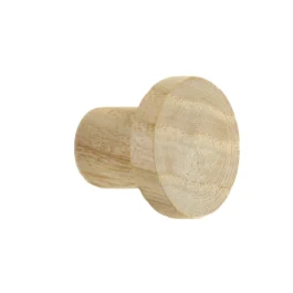 Møbelknop i lys asketræ Ø24 mm. B40007