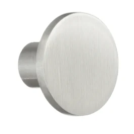 Møbelknop i børstet krom Ø28 mm. B40096