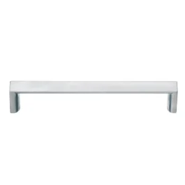 Bøjlegreb i mat krom, kantet design 128 mm. B600171