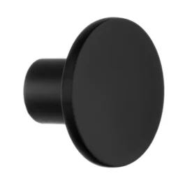 Møbelknop i mat sort Ø28 mm. BB00496