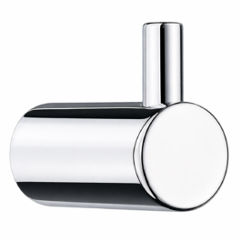 Enkelkrog med tap i poleret krom stål 30 mm. BK00072