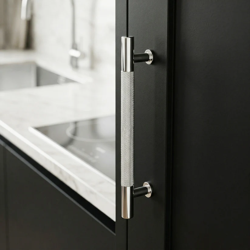 Bøjlegreb i poleret krom med riflet greb 128 mm. BK006361 - Billede 3