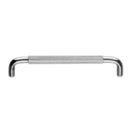 Bøjlegreb i poleret krom med riflet design 128 mm. BK006501