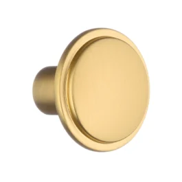 Møbelknop i børstet messingfinish Ø30 mm. BV00084M