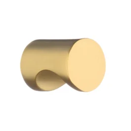 Møbelknop i børstet messingfinish aluminium med fingergreb Ø18 mm. BV00216M