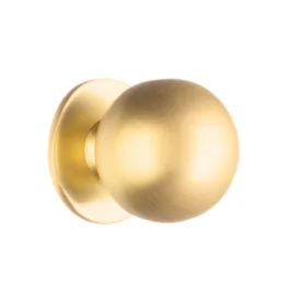 Møbelknop i børstet messingfinish Ø24 mm. BV00435M