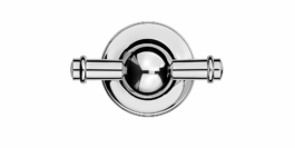 Søe-Jensen dobbelt knage i poleret krom. 3100008KP