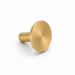 Møbelknop i børstet messing Ø24 mm. K25000029
