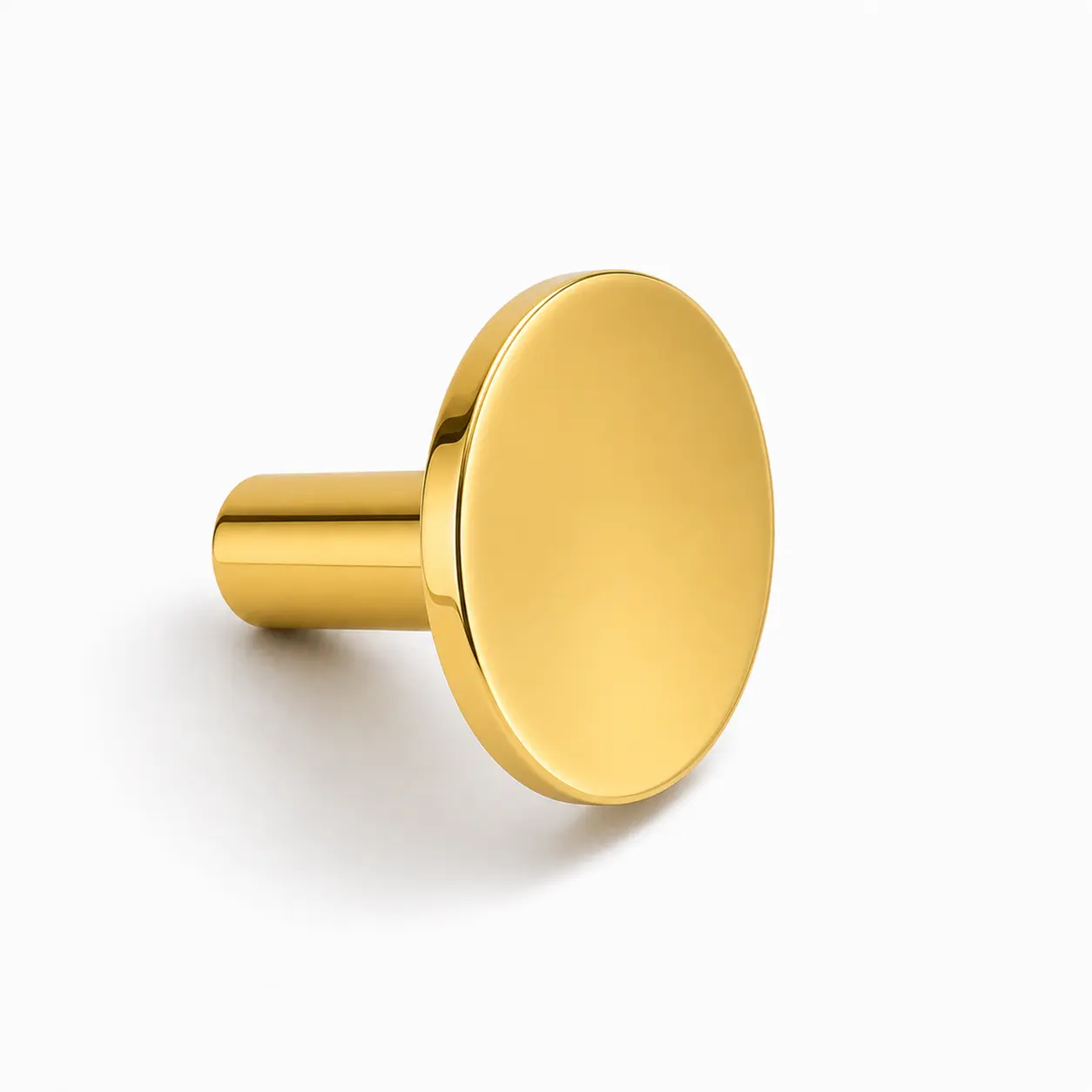 Møbelknop i blank poleret messing med lak Ø28 mm. K25000027