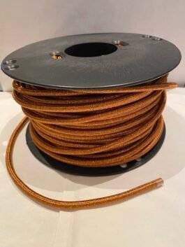 Stofledning nr. 90 - Kobber glimmer/rund rayon XZRL22