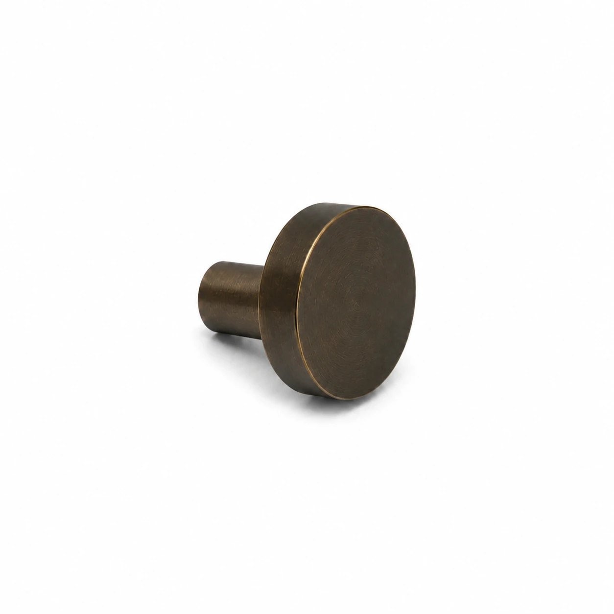 Møbelknop i bruneret messing Ø28 mm. K25000094